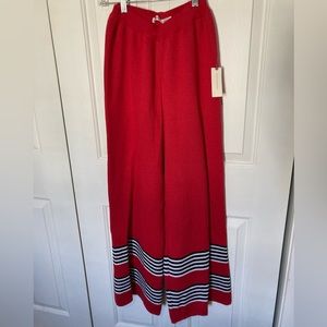 Red Knit Anthropologie Trousers